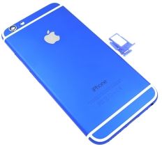 iphone 6 　カスタム、メタルブルー