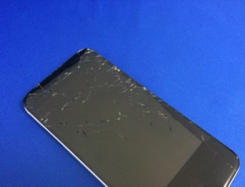 落下して割れてしまったiPhone6 Plus ブラックのガラス交換