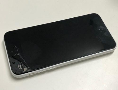 iPhone5C ガラス&液晶交換修理　-　落下による破損