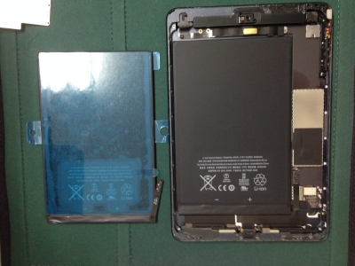 iPad mini 1 修理　-　バッテリー交換