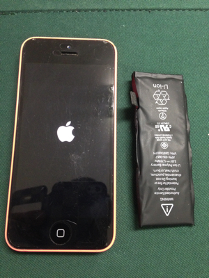 iPhone5c バッテリー劣化交換